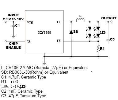 基于KZW3688芯片的LED驱动电路设计与应用